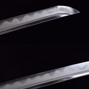 Patterned Steel Burnished Edge Shisouken Samurai Sword - Translucent Carved Small Sea Dragon Knife QW17