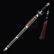 Silver-Plated Peony Sword | Longquan Treasure Sword