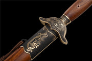 Imperial Dragon-Phoenix Sword | Longquan Heritage Blades | Multi-Layered Damascus Steel
