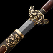 Supreme Imperial Sword | Longquan Treasure Sword | Damascus Steel (Hand-Forged Premium Patterned Blade)