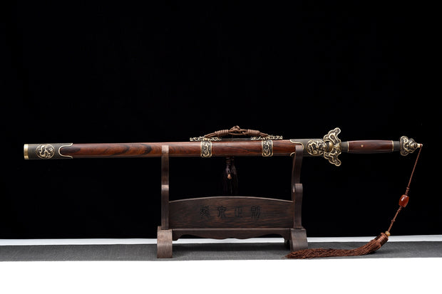 Supreme Imperial Sword | Longquan Treasure Sword | Damascus Steel (Hand-Forged Premium Patterned Blade)