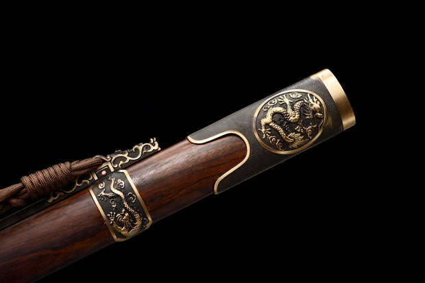 Supreme Imperial Sword | Longquan Treasure Sword | Damascus Steel (Hand-Forged Premium Patterned Blade)