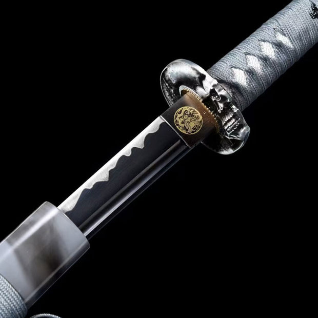 Silver Killer Hannya Black Katana - Model 27