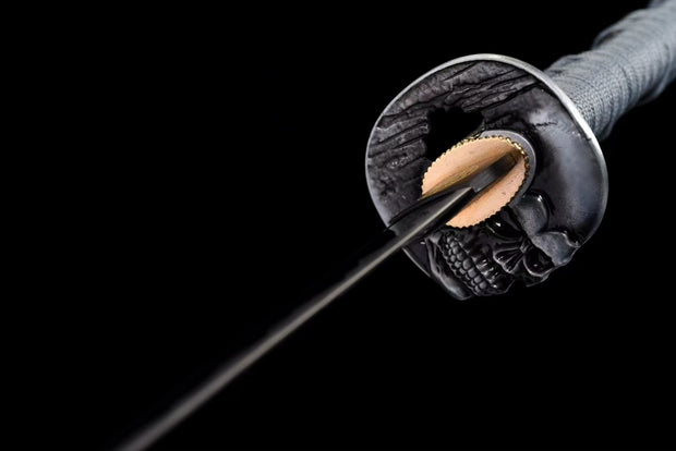 Silver Killer Hannya Black Katana - Model 27