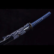 T10 Steel Burnished Blade Blackened Samurai Sword - Sanskrit Fighting Sword QW16